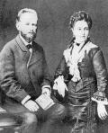 portrait de Piotr Ilitch Tchaïkovski et de sa femme Antonina_Miliukova en 1877